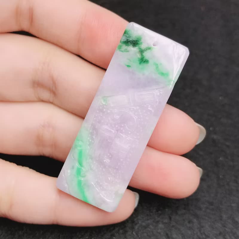 春帶彩翡翠鳳牌 | 天然緬甸A貨翡翠 | 送禮