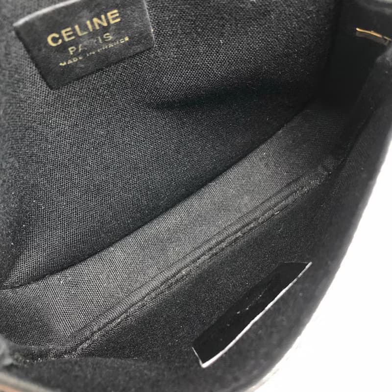 【 日本直送　名牌中古包 】CELINE セリーヌ ショルダーバッグ ブラック ブラゾン タッセル ベロア ミニバッグ vintage オールド 55w28w