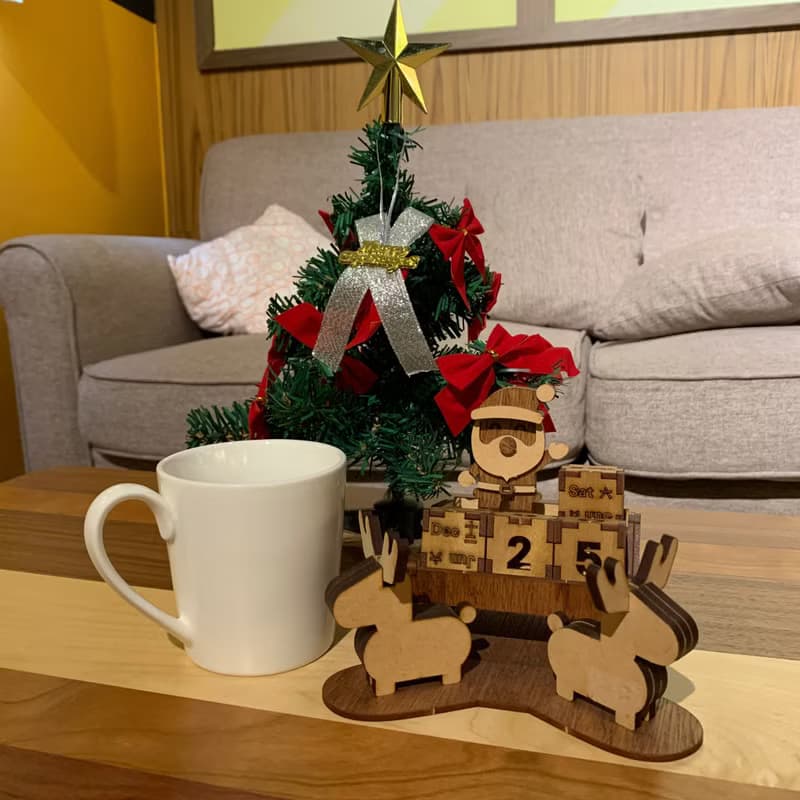 【手作DIY 】聖誕老公公 桌曆 萬年曆 木質 質感  聖誕