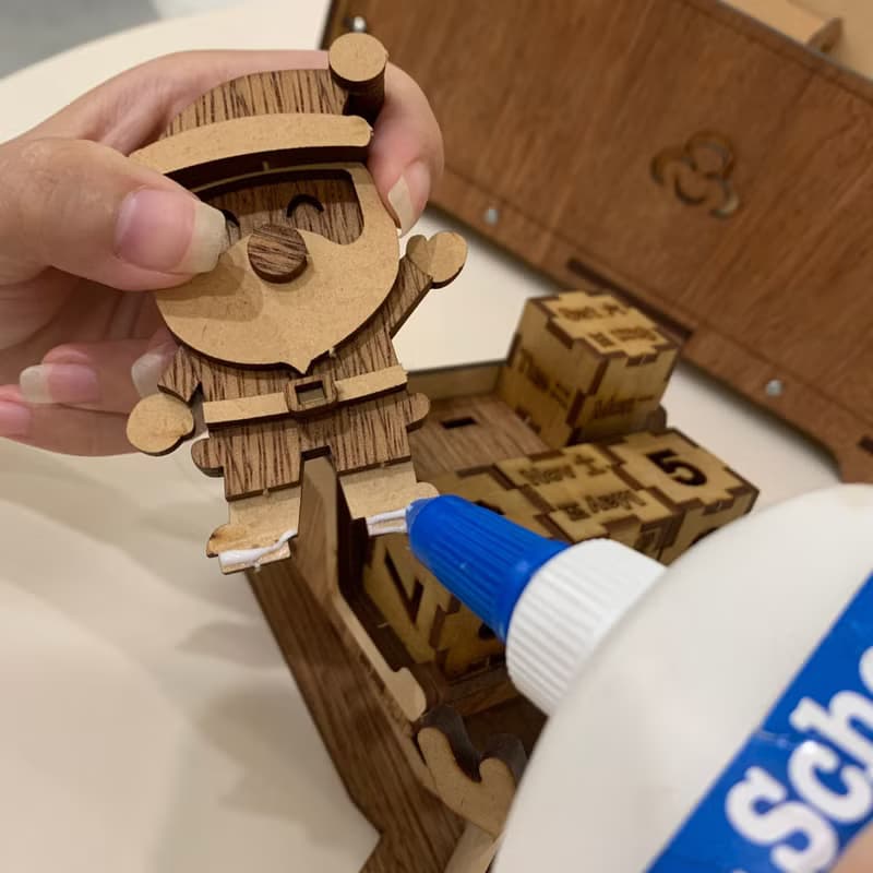 【手作DIY 】聖誕老公公 桌曆 萬年曆 木質 質感  聖誕