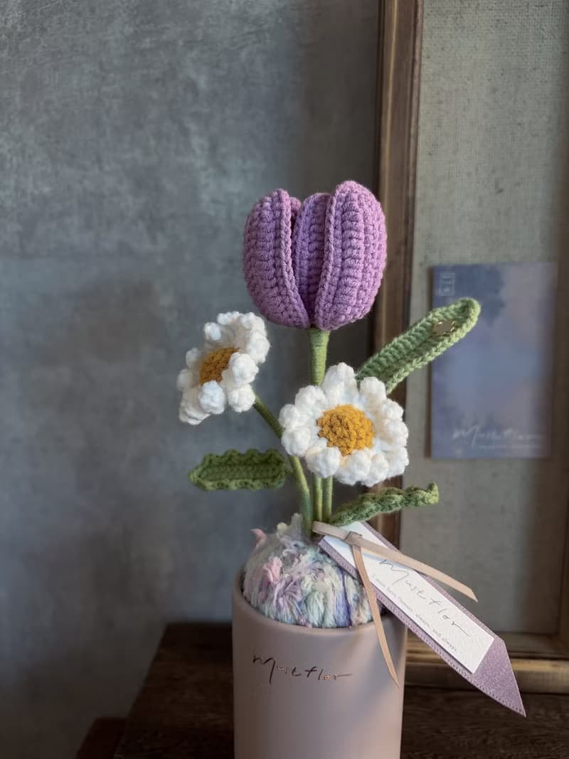 鬱金香與小雛菊盆花 - 仙紫 Tulip & Daisy - purplr