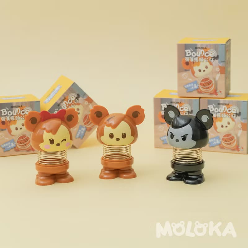 MOLOKA | 彈簧搖頭公仔 搖頭娃娃擺飾 隨機盲盒