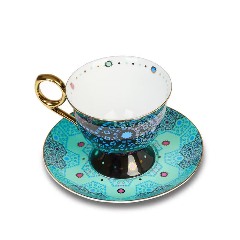 【T2 tea】Moroccan Tealeidoscope魔幻摩洛哥系列_杯碟組 (黑)