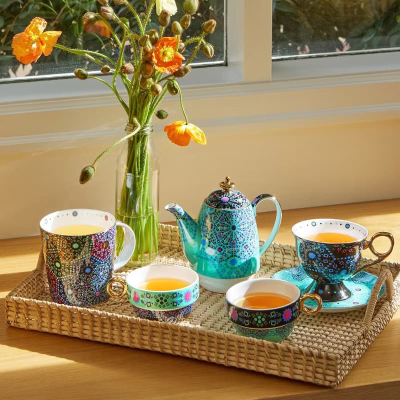 【T2 tea】Moroccan Tealeidoscope魔幻摩洛哥系列_杯碟組 (黑)