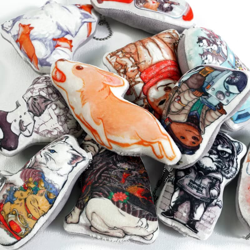 Neko Tattoo Maineiki Neko key chain pillow New arrival Gift New Year