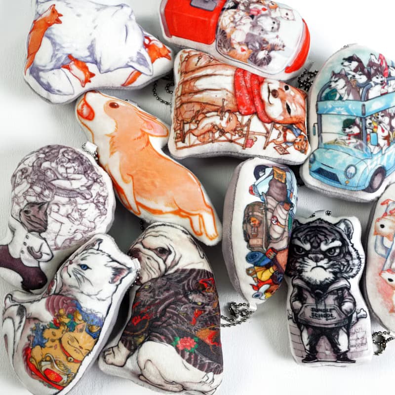 Neko Tattoo Maineiki Neko key chain pillow New arrival Gift New Year