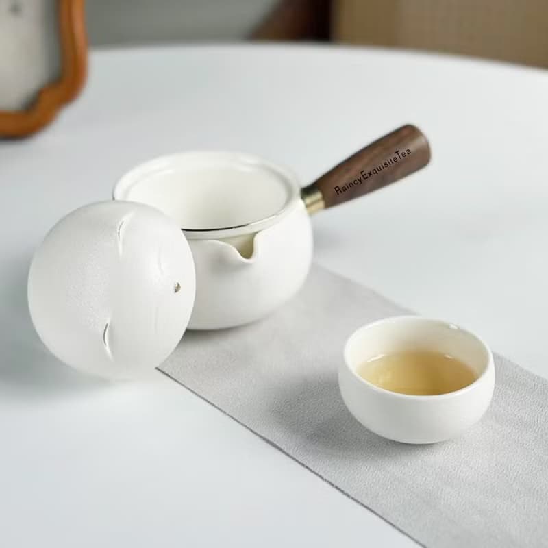 雨曦招財貓戶外簡易旅行茶具(附提袋)