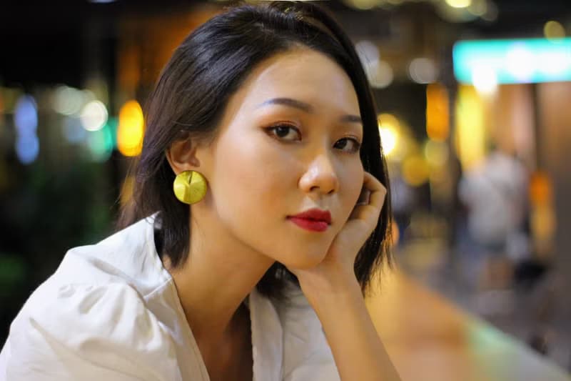 滿 Maan 纏花耳飾 霧金