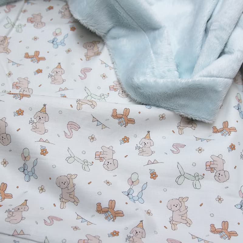 puppy minky baby blanket (baby shower gift) 新生兒 出産祝い, 布  ブランケッ Made in korea