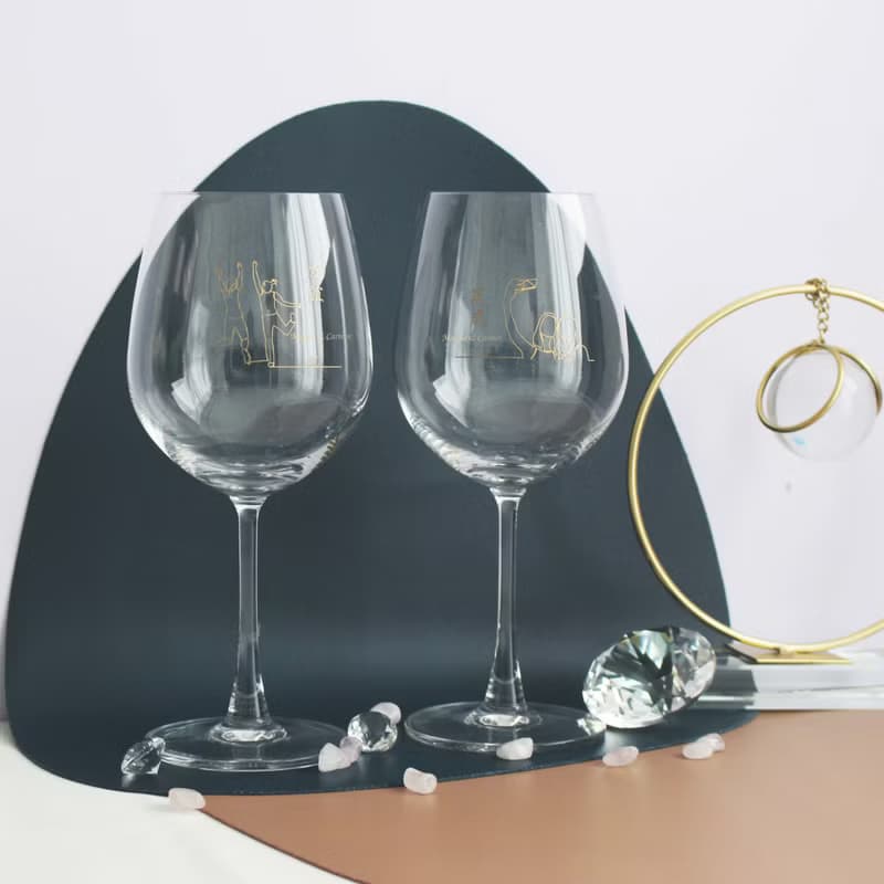 Minimalist簡單愛系列|訂製友誼萬歲紅酒對杯—文字雕刻