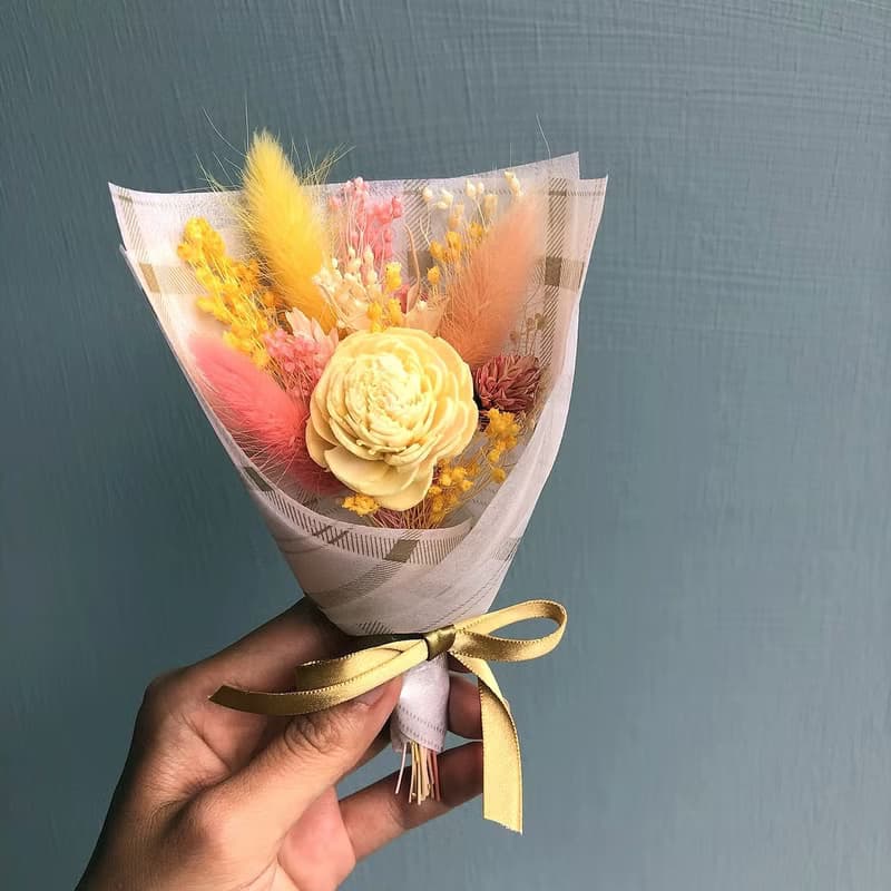 伊登花室 黃太陽玫瑰 迷你小花束 擴香花 / 單個