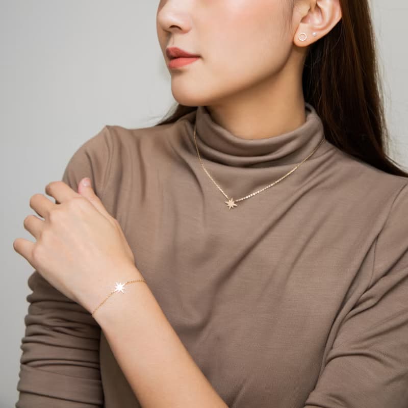 Round Silver 18K Gold Plated Earrings圓圈造型純銀鍍18K金耳環