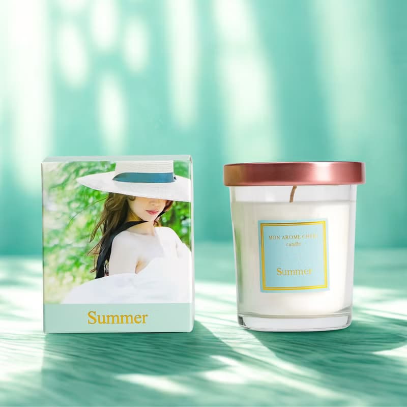 〜MADE IN JAPAN〜四季アロマキャンドル【Summer】お米・大豆ワックス100%　安心安全　国産　プレゼント