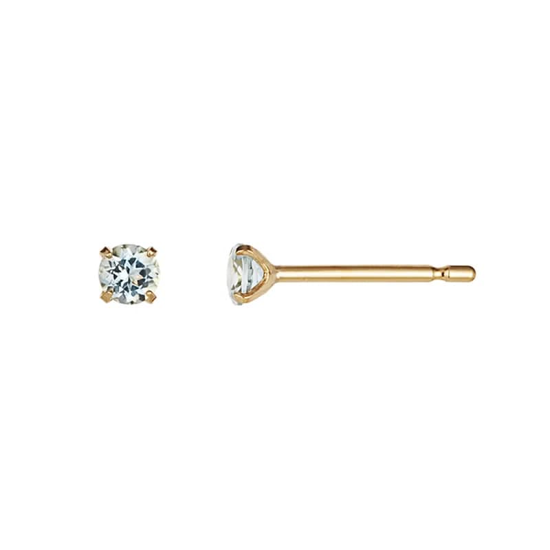 【Second Earrings】 18K 黃金海藍寶石耳環