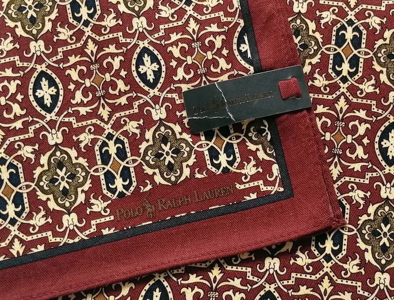 Polo Ralph Lauren Vintage Handkerchief Motif Red 20.5 x 20.5 inches
