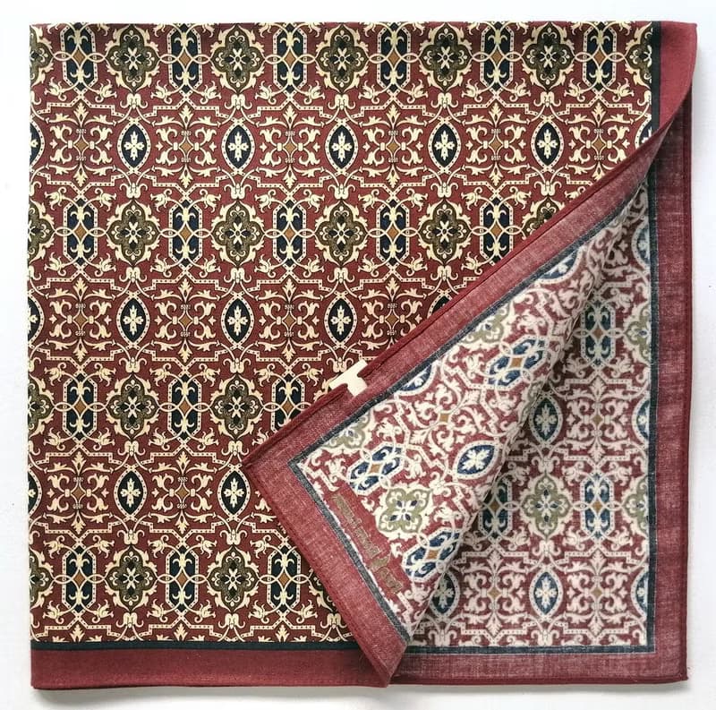 Polo Ralph Lauren Vintage Handkerchief Motif Red 20.5 x 20.5 inches