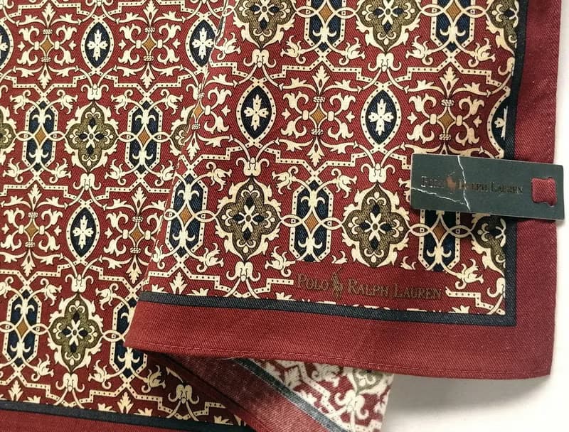 Polo Ralph Lauren Vintage Handkerchief Motif Red 20.5 x 20.5 inches
