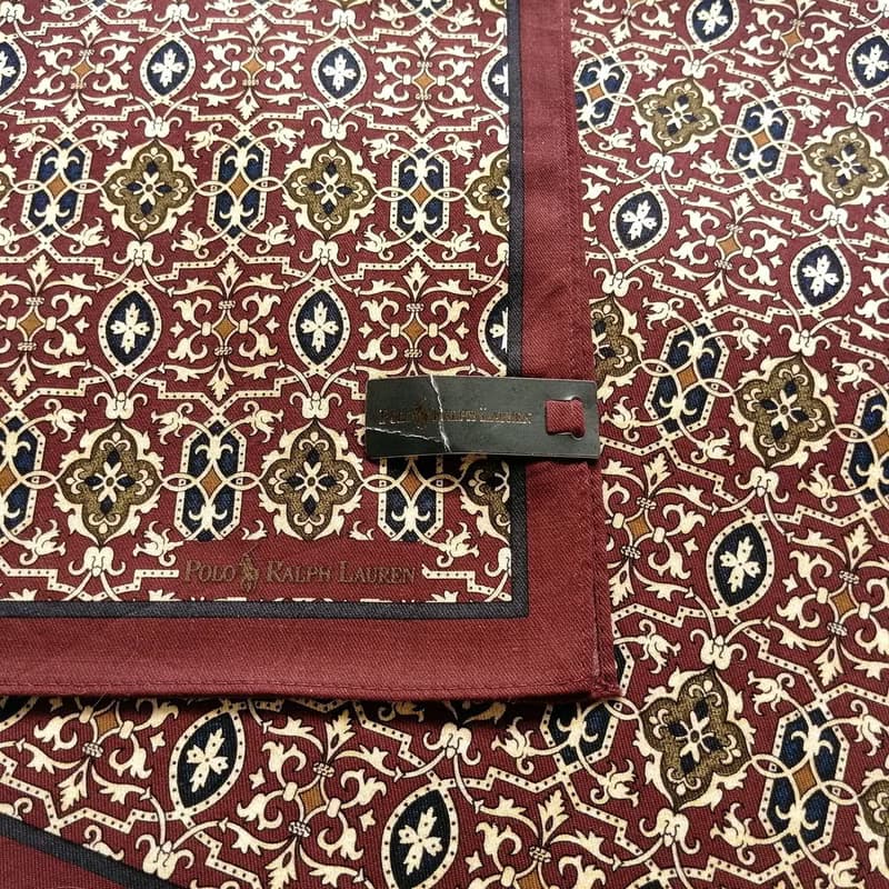 Polo Ralph Lauren Vintage Handkerchief Motif Red 20.5 x 20.5 inches