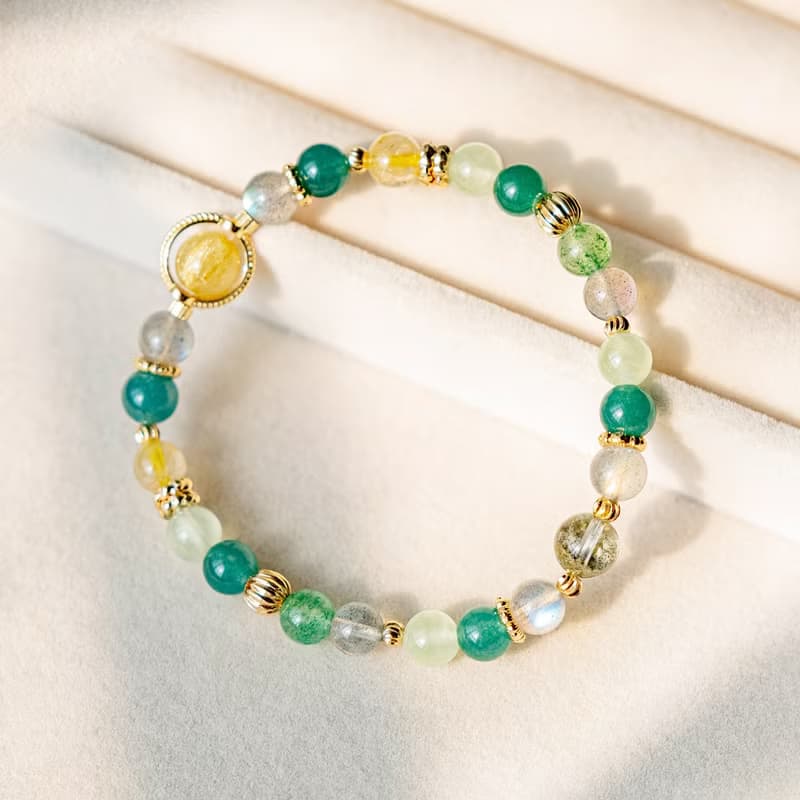 綠野仙蹤 手鍊。鈦晶 聚寶盆綠幽靈。招正偏財  領導決策力  避邪