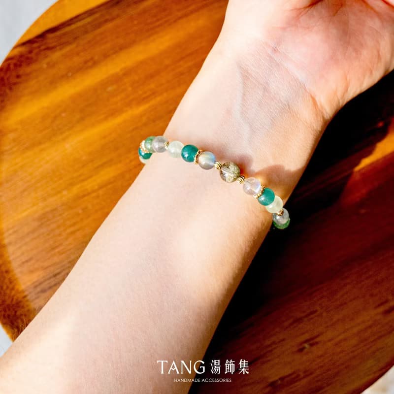 綠野仙蹤 手鍊。鈦晶 聚寶盆綠幽靈。招正偏財  領導決策力  避邪