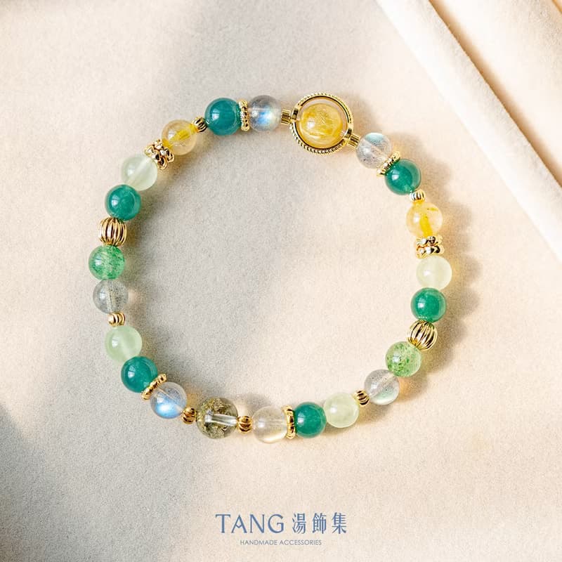 綠野仙蹤 手鍊。鈦晶 聚寶盆綠幽靈。招正偏財  領導決策力  避邪