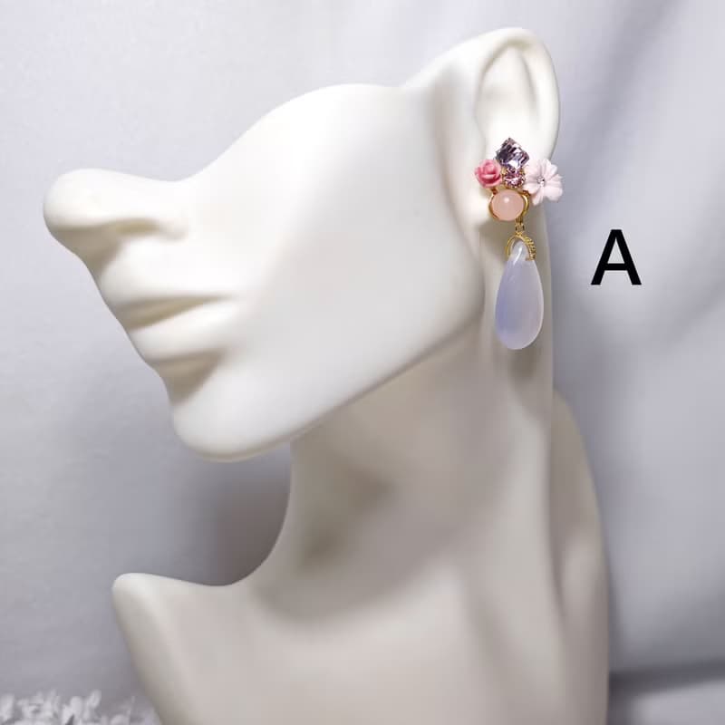 頂級白玉瓍 帶紫 水滴 珍珠 招財 耳環 單品 禮物 收藏 獨家 原創