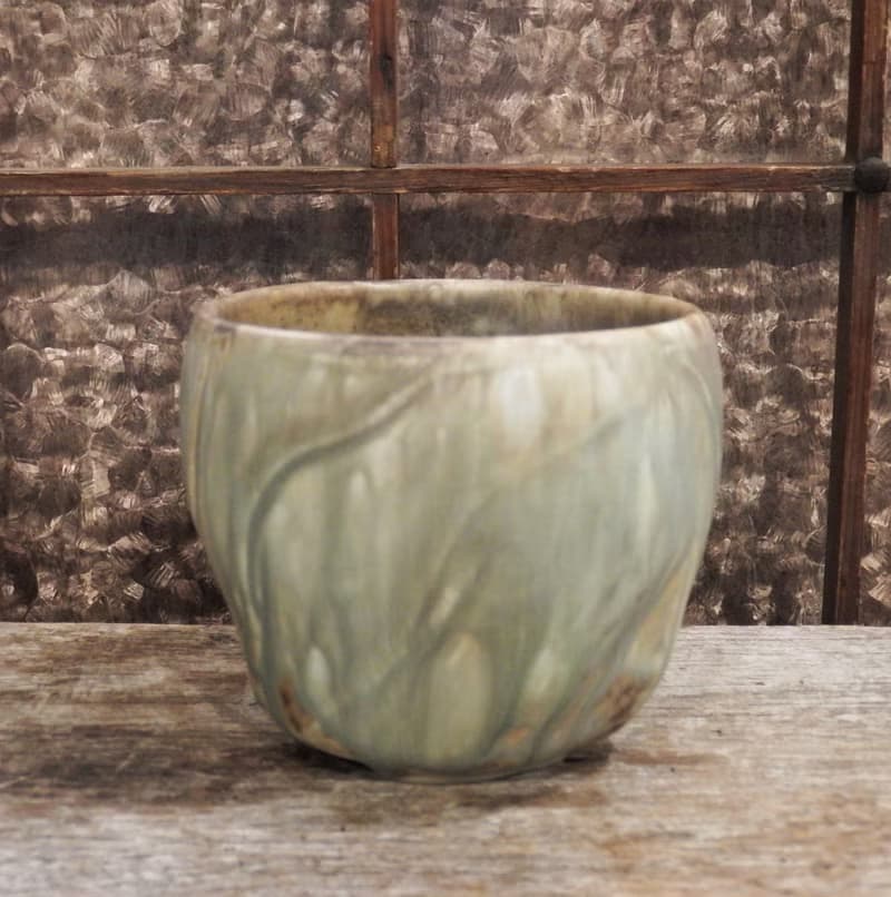 柴燒瓷土灰釉茶碗 / 抹茶碗 / 手捧碗