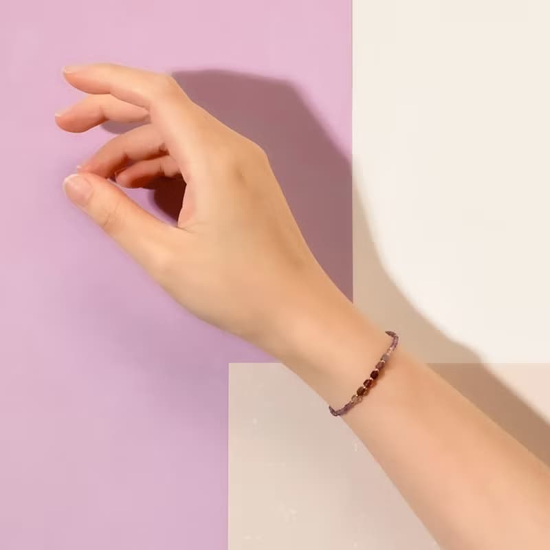 紫瑩石紫水晶316醫療鋼手鍊/寶石 水晶 天然石 可戴洗澡 抗敏鋼