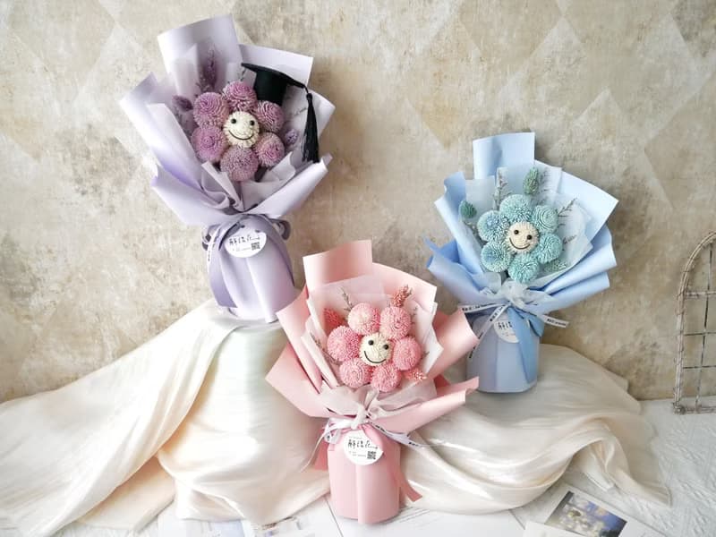 畢業季限定【雙微笑花束】畢業花束/乾燥花束