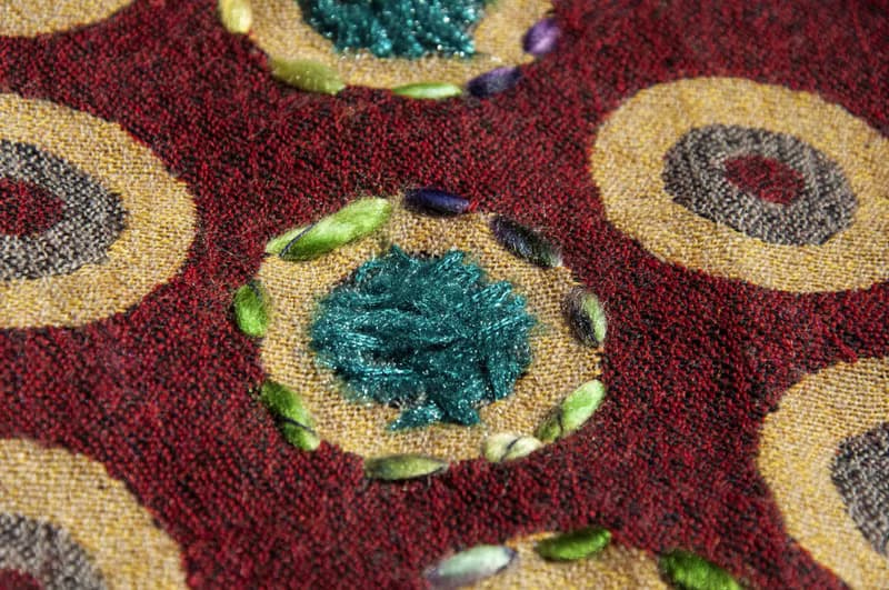 喀什米爾Cashmere/水煮羊毛披肩/針織圍巾/刺繡圍巾/羊絨披巾-圓