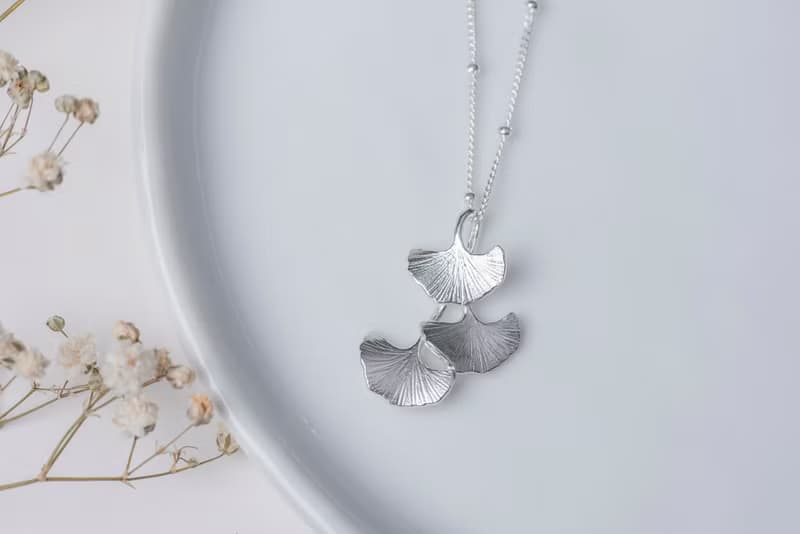 。植被之上。NO.05-6 三幸 銀杏葉 項鍊/925銀