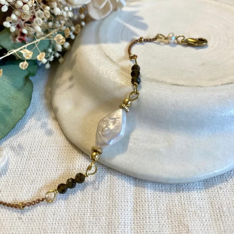 老林雜貨 | 大氣優雅變形珍珠手鍊