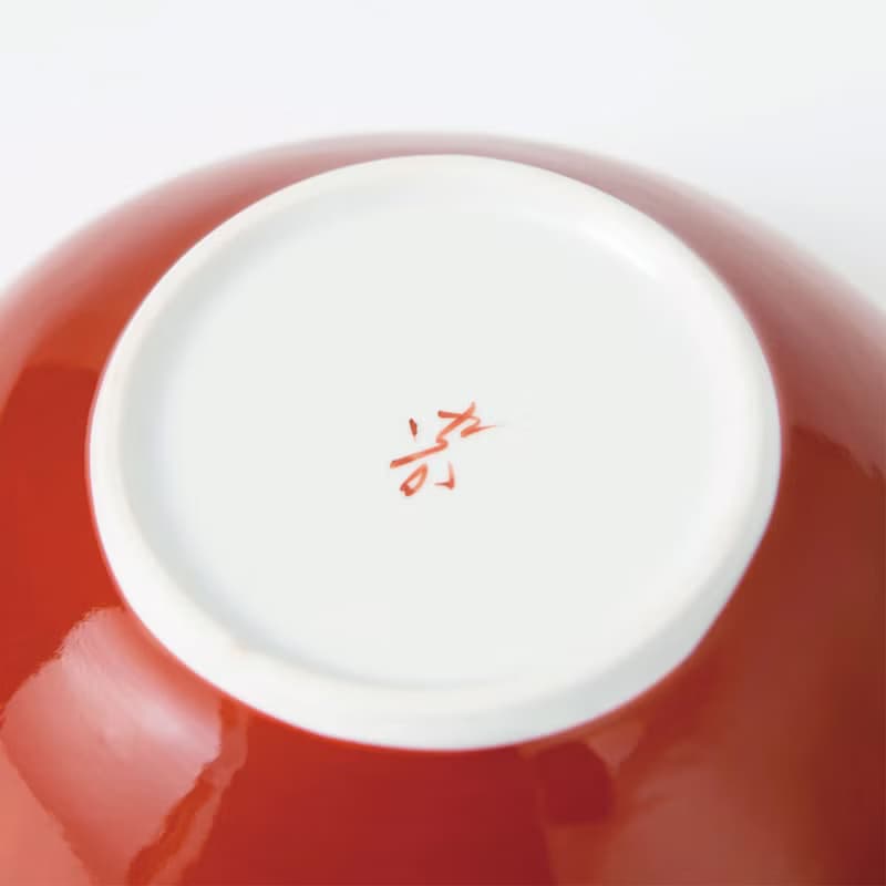【絕版品】九谷燒-6.5號钵 朱地椿