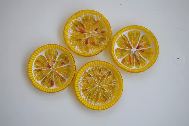 Small decorative fused glass plates for sweets - Dessert handmade plates