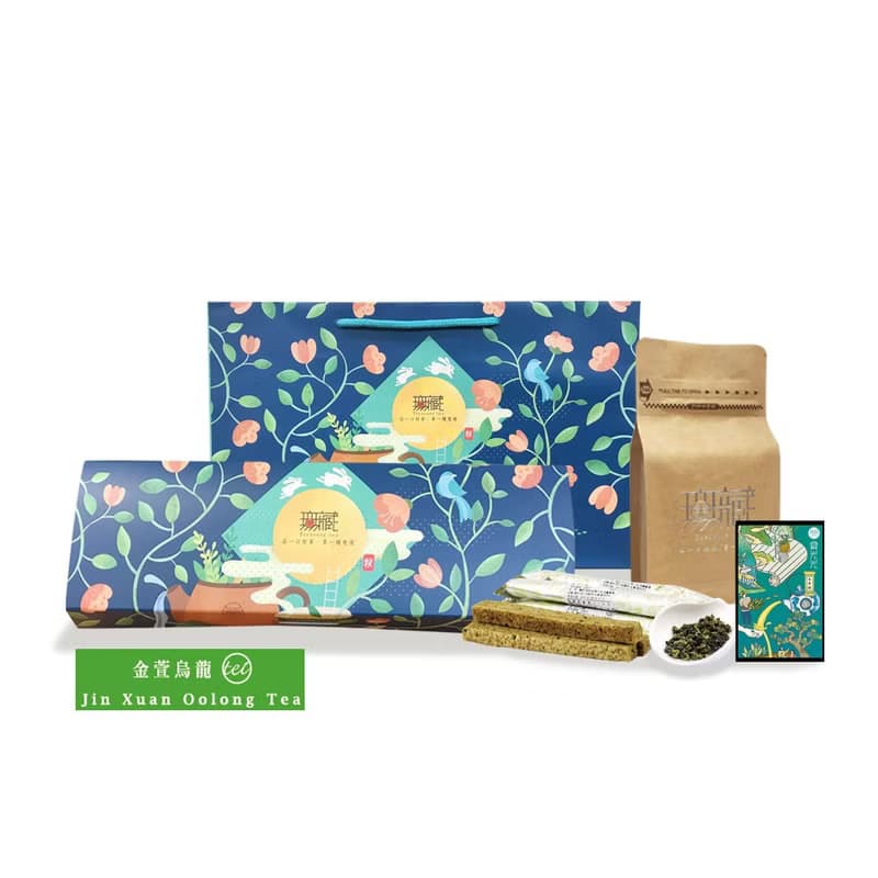 【中秋公益茶葉禮盒J4】無藏  金萱烏龍散茶100g+DGI機能千層棒