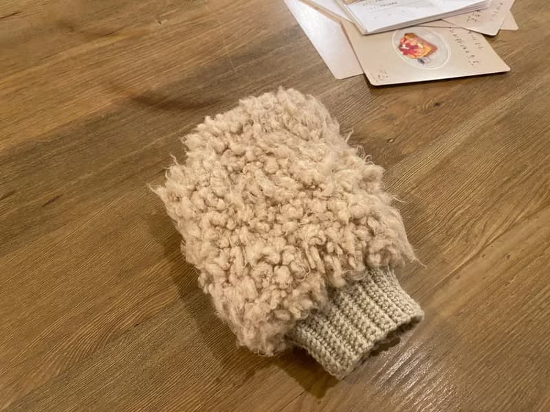 【gusta.編織手作】鉤針編織 毛絨絨 露指手套