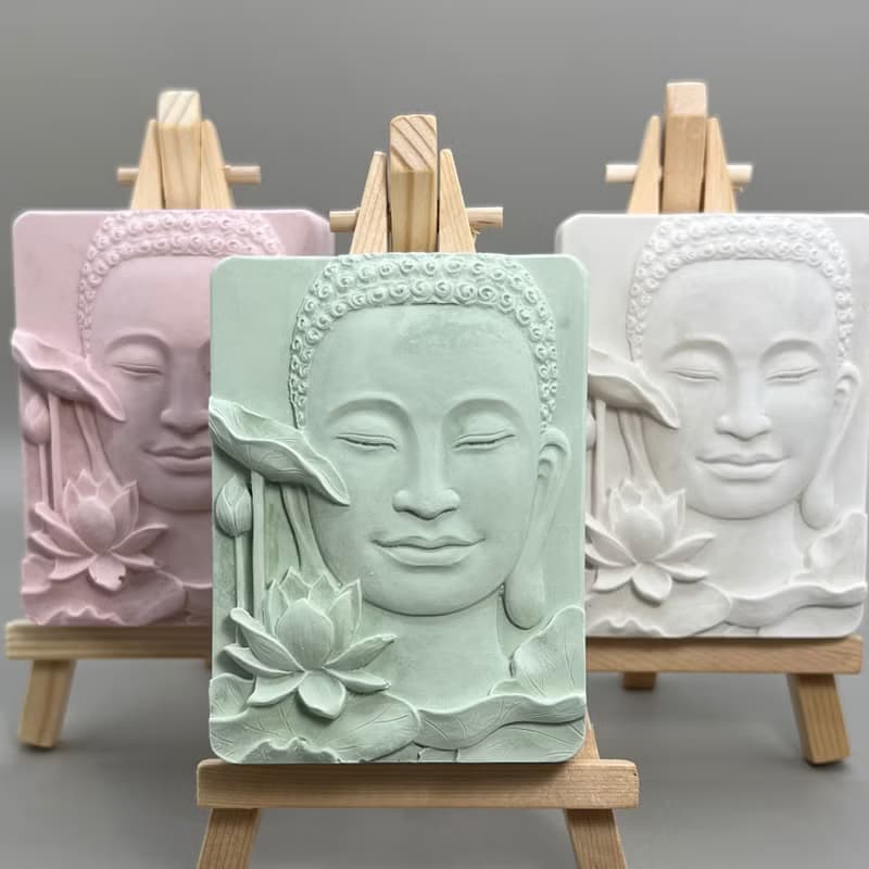 佛藝開運石 泥作 清水模軟裝設計 佛像擺飾(二) 香氛擺件 附木架