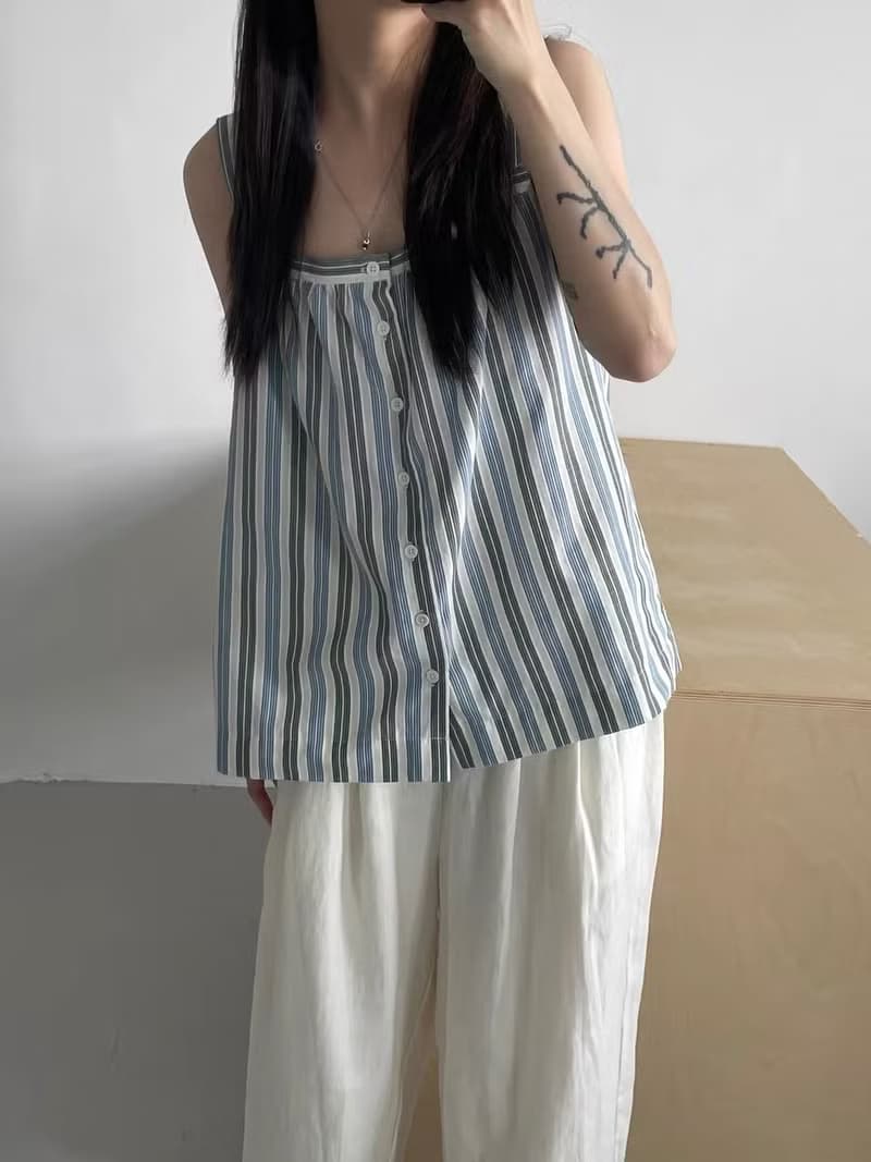 3rd 三天堂抓住夏日小尾巴超美麗條紋小背心
