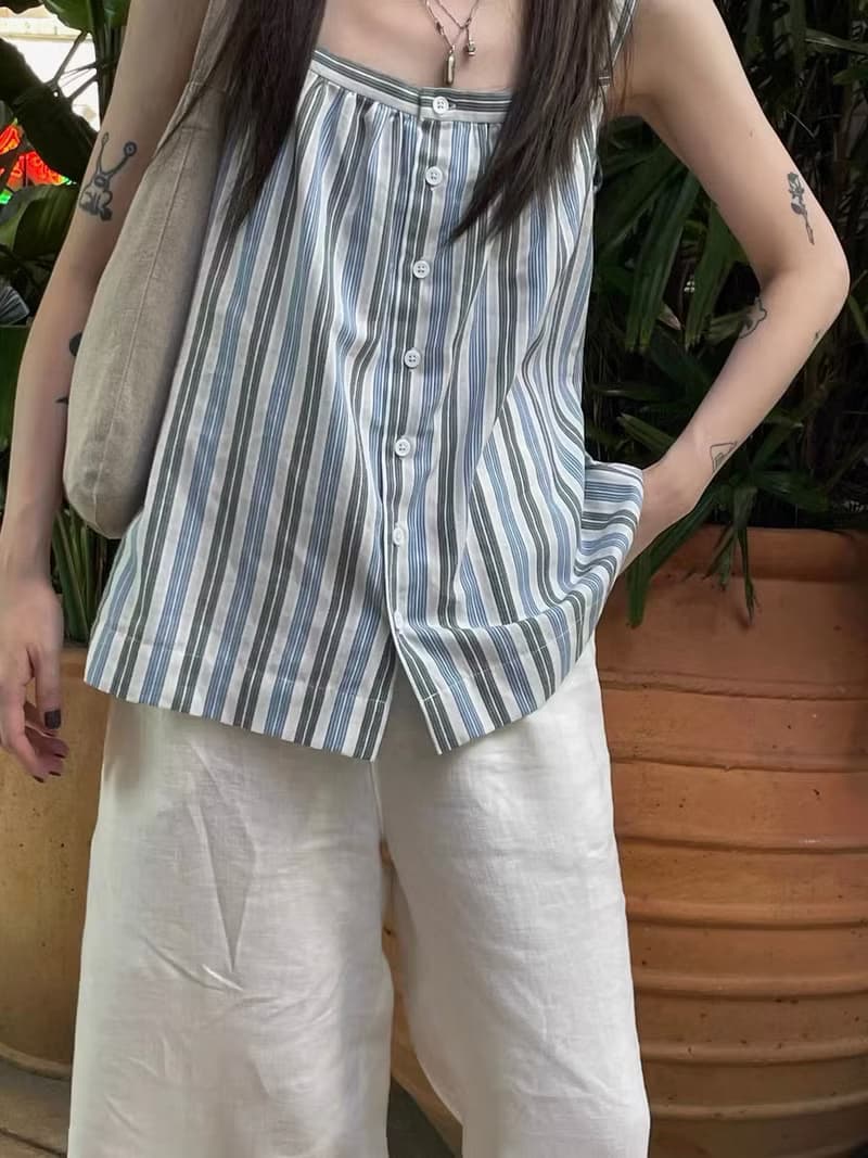 3rd 三天堂抓住夏日小尾巴超美麗條紋小背心