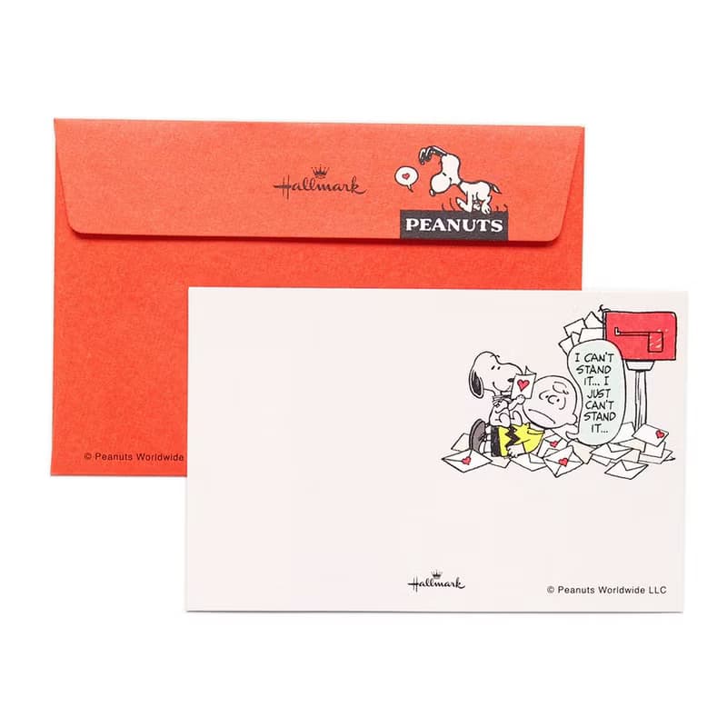 Snoopy情書多到滿出來 迷你卡5入【Hallmark-Peanuts JP禮物卡】