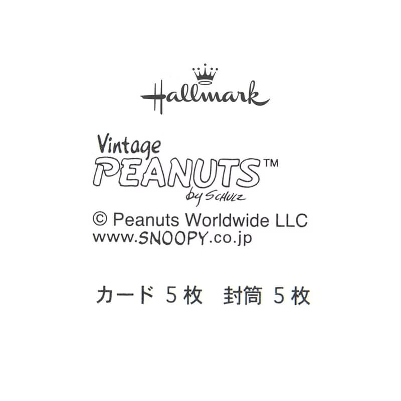 Snoopy情書多到滿出來 迷你卡5入【Hallmark-Peanuts JP禮物卡】
