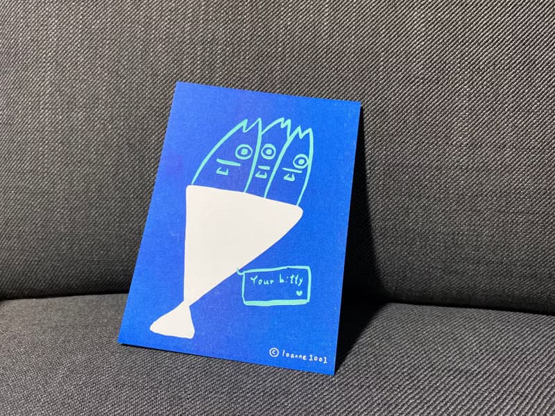 魚花束 孔版印刷卡片