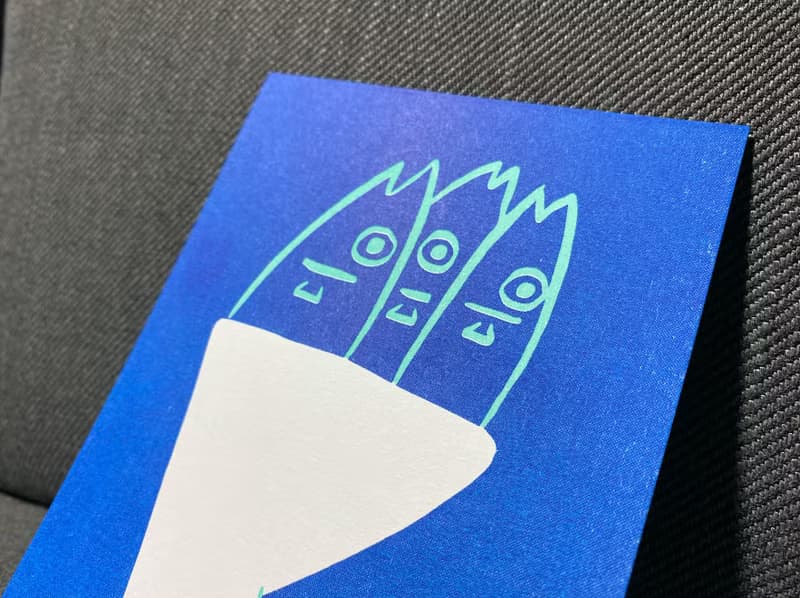 魚花束 孔版印刷卡片