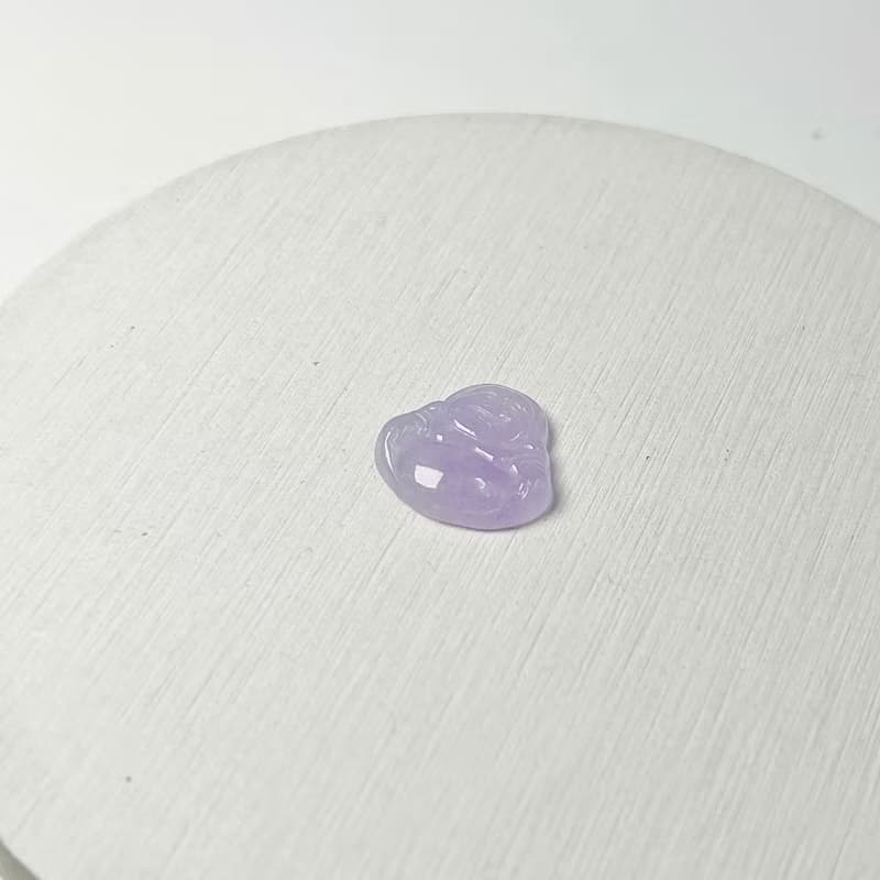 冰紫羅蘭翡翠彌勒佛 | 天然緬甸A貨翡翠 | 送禮