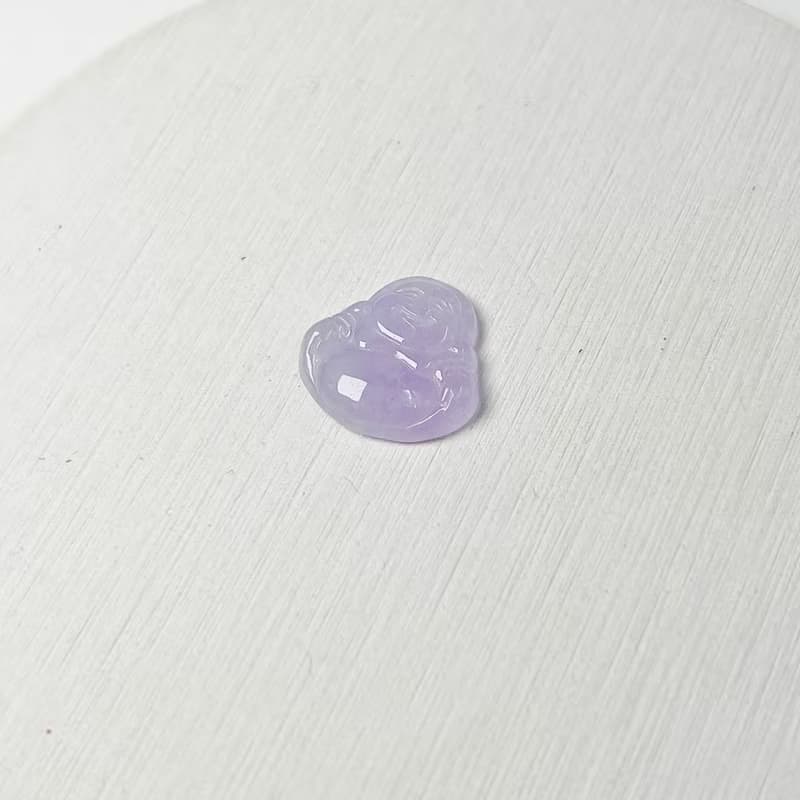 冰紫羅蘭翡翠彌勒佛 | 天然緬甸A貨翡翠 | 送禮