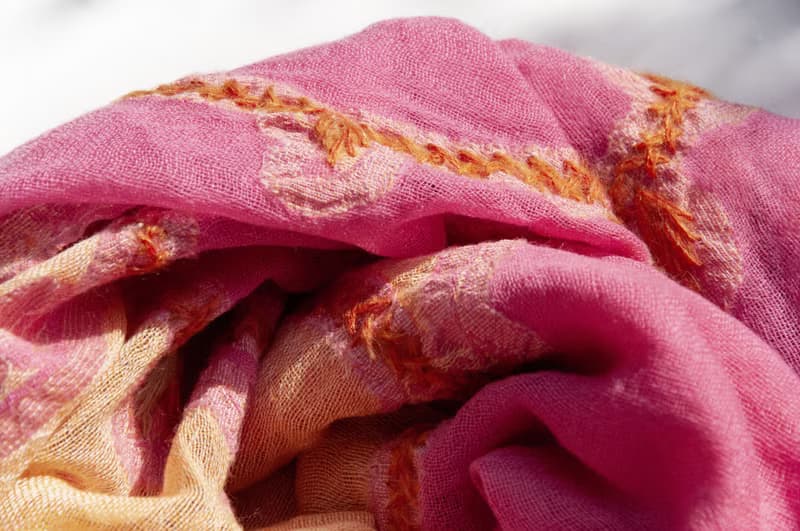 喀什米爾Cashmere/水煮羊毛披肩/針織圍巾/刺繡圍巾/羊絨披巾-花