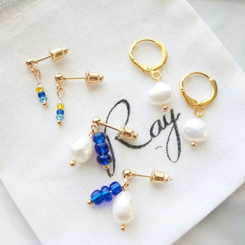 Set 3 magical pairs of earrings - 珍珠耳環