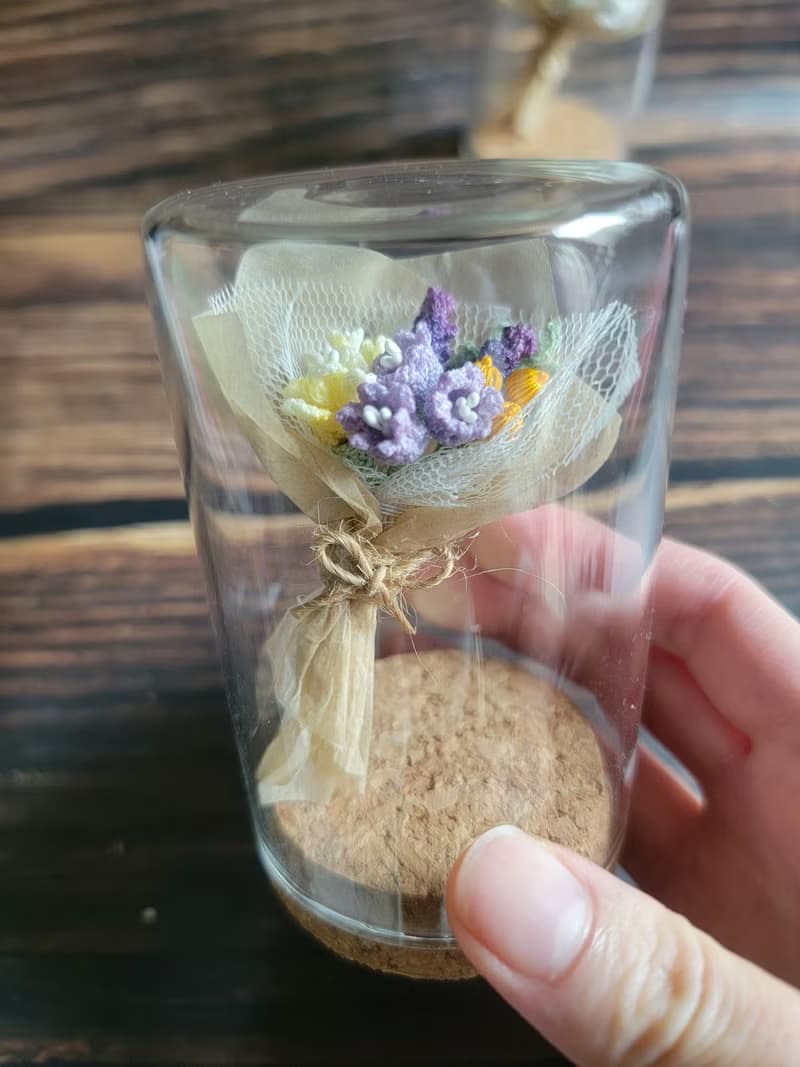 小蒼蘭|藍風鈴|薰衣草 迷你花束 小花束 / 扣針 胸針 心口針 人手