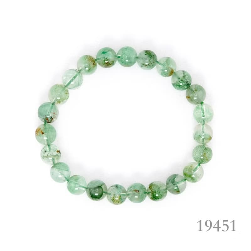 寶麗金珠寶-天然翡翠綠幽靈水晶手珠