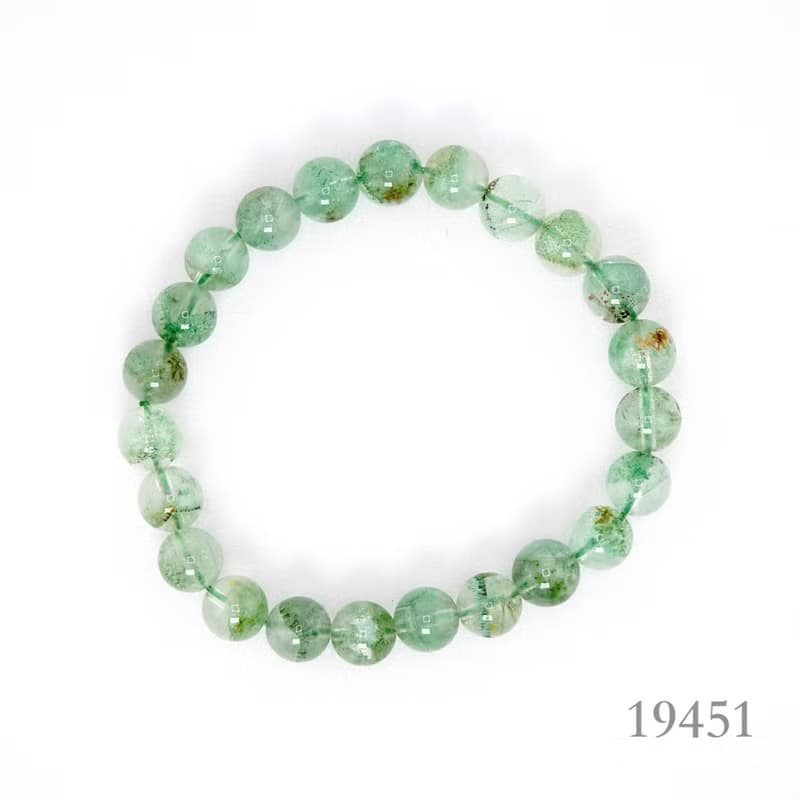寶麗金珠寶-天然翡翠綠幽靈水晶手珠